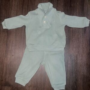 Polo Ralph Lauren Baby Boys Ribbed Cotton Pullover and Pants Set